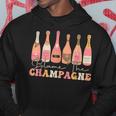 Retro Blame The Champagne Happy New Year 2024 Party Friends Hoodie Funny Gifts