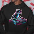 Retro Cat Dj Disco Party Music Cat Hoodie Personalized Gifts