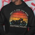 Retro Father's Day Only A Cool Dad Rides Motorcycles Biker Hoodie Funny Gifts