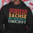 Retro With Gendern Ist Wenn Der Sachs Mit Dem Boot Overtippt Hoodie Lustige Geschenke