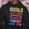 Retro Girls Just Wanna Have Fun Nostalgia 1980S 80'S Hoodie Unique Gifts