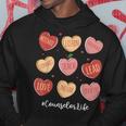 Retro Hearts School Counselor Life Valentines Day Hoodie Funny Gifts