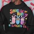 Retro Snuggle Bunny Delivery Easter Labor And Delivery Nurse Hoodie Unique Gifts
