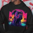 Retro Sunset Presa Canario Dog Black Hoodie Lustige Geschenke