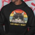Retro I Do What I Want Cat Vintage Cat Lover Hoodie Personalized Gifts