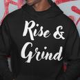 Rise & Grind Hard Working Businesswoman Entrepreneur Boss Hoodie Unique Gifts