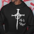 He Is Risen Cross Jesus Religious Easter Day Christians Hoodie Unique Gifts