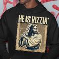 He Is Rizzin Jesus Playing Baseball Sports Rizz Hoodie Unique Gifts