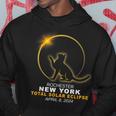 Rochester New York Cat Total Solar Eclipse 2024 Hoodie Unique Gifts