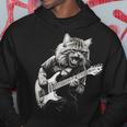 Rock Cat Playing Guitar Guitar Cat Guitarist Hoodie Personalized Gifts