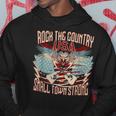 Rock The Country Music Small Town Strong America Flag Eagle Hoodie Unique Gifts