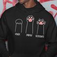 Rock Paper Scissors Hand Game Cute Paw Cat Hoodie Personalized Gifts