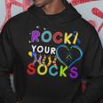 Rock Your Socks Cute 3-21 Trisomy 21 World Down Syndrome Day Hoodie Funny Gifts