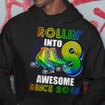 Roller Skating 8Th Birthday Boys Rollin Into 8 Awesome 2016 Hoodie Unique Gifts