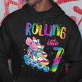 Rolling Into 7 Years Let's Roll I'm Turning 7 Roller Skate Hoodie Unique Gifts