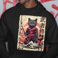 Samurai Cat Warrior Japanese Ninja Kitty Kawaii Hoodie Funny Gifts