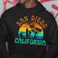 San Diego California Beach Surf Summer Vacation Girl Vintage Surfer Hoodie Unique Gifts