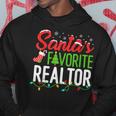 Santa's Favorite Realtor Christmas Real Estate Agent Hoodie Personalized Gifts