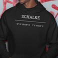 Schalke Koordinaten Design Schwarzes Hoodie für Fans Lustige Geschenke