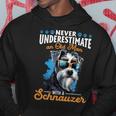 Schnauzer Dog Breed Pet Never Underestimate A Old Man Hoodie Unique Gifts