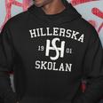 Schwarzes Hillerska Skolan 1901 Hoodie, Historisches Design Tee Lustige Geschenke