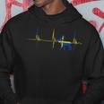 Schweden Schwedischer Elch Jäger Herzschlag Ekg Puls Sverige Hoodie Lustige Geschenke