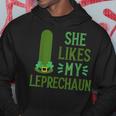 She Likes My Leprechaun St Patrick's Couple Hoodie Funny Gifts