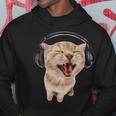 Silly Cat With Headphones Hoodie Unique Gifts