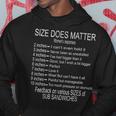 Size Does Matter Sub Sandwiches Hoodie Unique Gifts