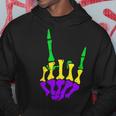 Skeleton Rock Hand Pocket Mardi Gras Bones Music Lover Band Hoodie Unique Gifts