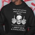 Skull With A Fuck Here And A Fuck There Sweat à capuche Cadeaux drôles