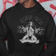 Skull Motorcycle Biker Babe Hot Chick Sexy Flames Hoodie Unique Gifts