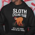 Sloth Cycling Team Lazy Sloth Sleeping Bicycle Hoodie Unique Gifts