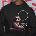 Sloth Watching Eclipse Total Solar Eclipse 2024-04-08 Hoodie Personalized Gifts