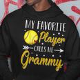 Softball My Favorite Player Calls Me Grammy Cheering Sport Hoodie Unique Gifts