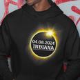 Solar Eclipse 2024 Indiana Usa State Totality Path Souvenir Hoodie Personalized Gifts