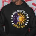 Solar Eclipse 8-4-2024 Eclipse With Sun Crescent Moon Hoodie Unique Gifts