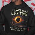 Solar Eclipse Astronomy Twice In Lifetime 2024 Solar Eclipse Hoodie Unique Gifts