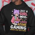 Solo Una Chica Que Ama Los Juegos De Anime Ramen Y Dibujos De Anime Sudadera Regalos divertidos