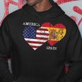 Spain Usa Flag HeartFor Spanish Americans Hoodie Unique Gifts