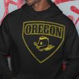 State Of Oregon Heroic Emblem Yellow Knockout Hoodie Unique Gifts