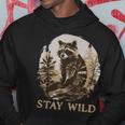Stay Wild Cottagecore Aesthetic Raccoon Lover Vintage Racoon Hoodie Unique Gifts