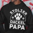 Stolzer Dackel Papa Hundepapa Teckel Dachshund Kapuzenpullover Lustige Geschenke