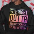 Straight Outta Beauty School Graduation Class Of 2024 Hoodie Unique Gifts