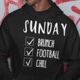 Sunday Brunch Football Chill Bro Dad Football Hoodie Unique Gifts