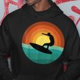 Sunset Surfing Silhouette Retro Wave Rider Hoodie Unique Gifts