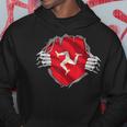 Super Manx Heritage Proud Isle Of Man Roots Flag Hoodie Lustige Geschenke