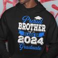 Super Proud Brother Of 2024 Graduate Awesome Family College Hoodie Funny Gifts