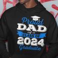 Super Proud Dad Of 2024 Graduate Awesome Family College Hoodie Funny Gifts