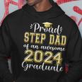 Super Proud Step Dad Of 2024 Graduate Awesome Family College Hoodie Funny Gifts